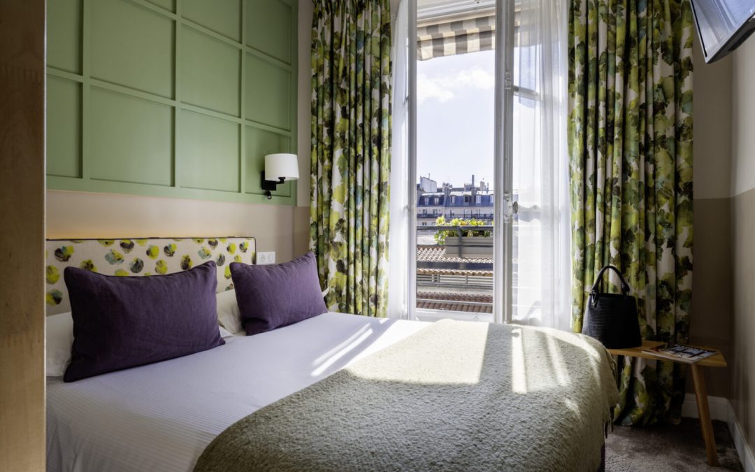 Une chambre double de l’Hôtel Le Clément.